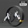 60W 4in 1 USB Fast Charging Cable for iPhone Samsung Xiaomi Huawei Mobile Phone USB Type C Charger Tablet Charge Cable