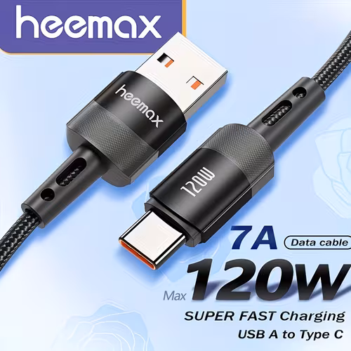 120W USB Type C to USB A Cable, 7A Fast Charging Long USB C Phone Power Charger Braided Cord for Samsung Ultra,12W USB Type C Charger Cord Compatible with iPhone 15 Pro Max Type-C Date Cable