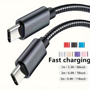 60W USB C to USB C Charging Cable for Iphone 15 Samsung Xiaomi 5A Fast Charger USB Type C Cable