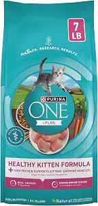 Purina ONE High Protein Natural Kitten Dry Cat Food, 7 lb Bag