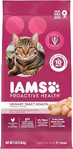 IAMS Proactive Health Urinary Tract Health Dry Cat Food, Chicken, 7 lb