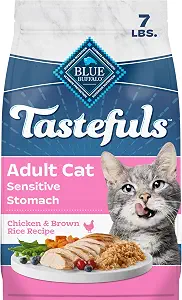 Blue Buffalo Tastefuls Chicken Adult Sensitive Stomach Dry Cat Food, 7 lb