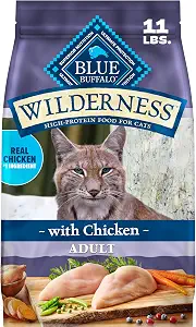 Blue Buffalo Wilderness Chicken Adult Dry Cat Food, Grain-Free, 11 lb