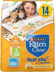 Purina Kitten Chow Year One Essentials Dry Kitten Food, 14 lb Bags